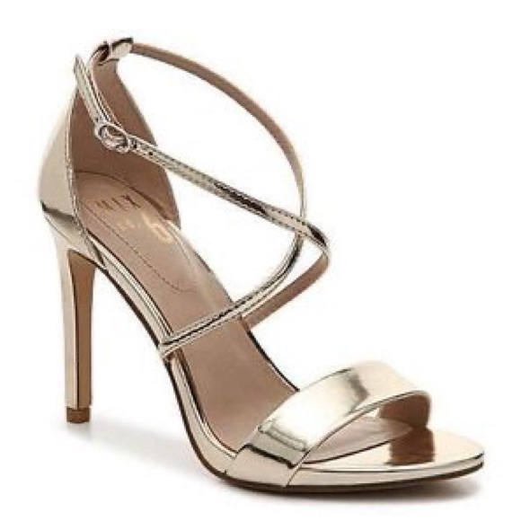 Gold Strappy Heels - Picture 1 of 3